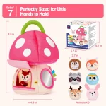Ensemble de jouets sensoriels bébé 6-12 mois Yokibo en peluche abeille (nid d’abeille) avec 5 accessoires – Image 11
