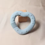 Anneau de dentition en silicone 2024 en forme de cœur – Sans latex, BPA – Âge 0-2 ans – Image 14
