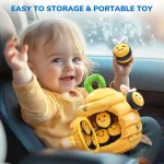 Ensemble de jouets sensoriels bébé 6-12 mois Yokibo en peluche abeille (nid d’abeille) avec 5 accessoires – Image 6
