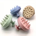 Brosse de massage du cuir chevelu en silicone 1 pièce pour shampooing et douche
