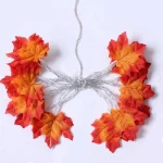 Guirlande Lumineuse Feuilles d'Érable - Décoration LED pour Automne, Noël et Fêtes – Image 11