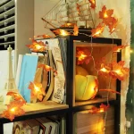 Guirlande Lumineuse Feuilles d'Érable - Décoration LED pour Automne, Noël et Fêtes – Image 4