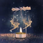 Bougeoir Rotatif en Métal – Décoration pour Noël, Mariage et Dîner – Image 2