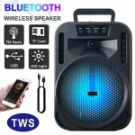Enceinte Bluetooth Portable 6.5" avec Effets Lumineux - Son Puissant pour Fêtes, Karaoké et Extérieur