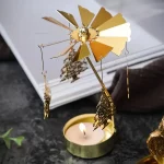 Bougeoir Rotatif en Métal – Décoration pour Noël, Mariage et Dîner – Image 5