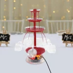 Fontaine à Boissons LED 3 Niveaux - Distributeur Lumineux avec 5 Gobelets pour Fêtes et Mariages – Image 3