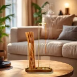 Porte-Encens 2-en-1 Anti-Cendres avec Collecteur en Verre - Idéal Méditation, Yoga et Spa – Image 2