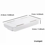 1pc White SelfAdhesive Storage Drawer Box Makeup Pencil Tray Desk Hidden Under Desk Stand Self-adhesive Under-drawer Storage Box – Image 8
