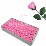 Roses de Savon Artificielles (Lot de 24/50) - Décoration Mariage, Bouquet et Cadeau Saint-Valentin – Image 5