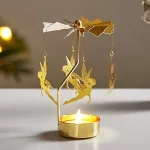 Bougeoir Rotatif en Métal – Décoration pour Noël, Mariage et Dîner