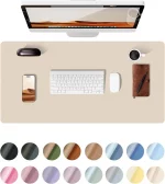 Large Mouse Pad,Office Desk Mat, Leather Desk Pad Protector, Non-Slip PU Leather Desk Blotter, Laptop Desk Pad
