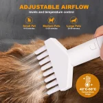 Kit de Toilettage 3-en-1 pour Chat et Chien - Aspirateur, Séchoir et Tondeuse avec Cuve 2,2L – Image 4