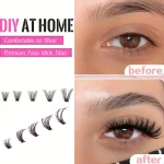Cils Individuels MJ 8-16mm 200pcs – Extension de Cils DIY Effet Naturel, Volume en Touffes – Image 6