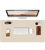 Large Mouse Pad,Office Desk Mat, Leather Desk Pad Protector, Non-Slip PU Leather Desk Blotter, Laptop Desk Pad – Image 8