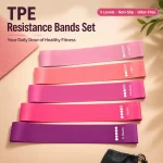 Set de 5 Bandes de Résistance Fitness - Antidérapantes, Multi-Niveaux pour Fessiers et Jambes