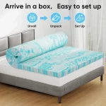 Surmatelas en Gel Mémoire de Forme 10cm - Confort Rafraîchissant et Soutien Optimal, Taille Grand Lit – Image 5