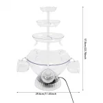 Fontaine à Boissons LED 3 Niveaux - Distributeur Lumineux avec 5 Gobelets pour Fêtes et Mariages – Image 7