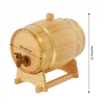 3L/5L Oak Wood Wine Barrel Whisky Wine Barrel Dispenser with Stand&Tap Home Bourbon Rum Wine Storage Barrel Container – Image 6