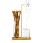 Porte-Encens 2-en-1 Anti-Cendres avec Collecteur en Verre - Idéal Méditation, Yoga et Spa