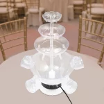 Fontaine à Boissons LED 3 Niveaux - Distributeur Lumineux avec 5 Gobelets pour Fêtes et Mariages – Image 2