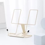 Simple Metal Reading Stand Stable and Not Easy To Collapse Foldable and Adjustable Bookshelf Portable Music Score Stand – Image 7