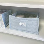 Panier de Rangement Carré en Dentelle Fleurie – Organiseur de Bureau Matelassé Style Coréen – Image 22