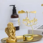 Bougeoir Rotatif en Métal – Décoration pour Noël, Mariage et Dîner – Image 4