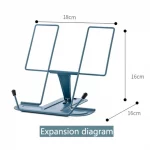 Simple Metal Reading Stand Stable and Not Easy To Collapse Foldable and Adjustable Bookshelf Portable Music Score Stand – Image 5