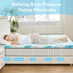 Surmatelas en Gel Mémoire de Forme 10cm - Confort Rafraîchissant et Soutien Optimal, Taille Grand Lit – Image 4